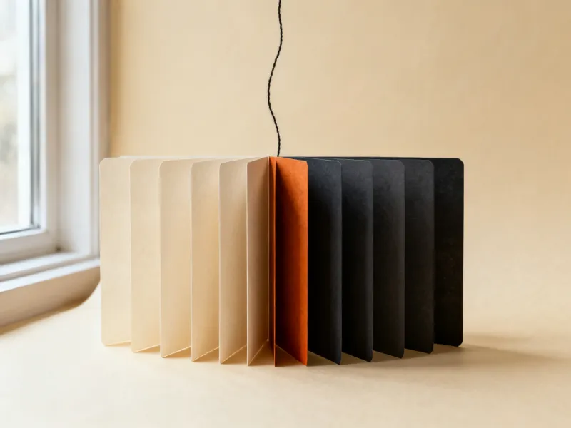Ten paper panels fanned out, ten versions of one landing page