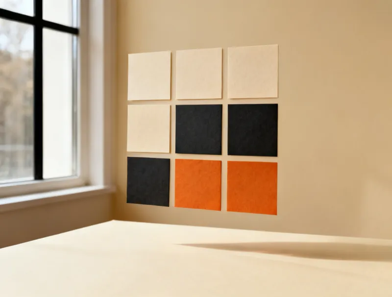 A grid of paper tiles like a social media feed